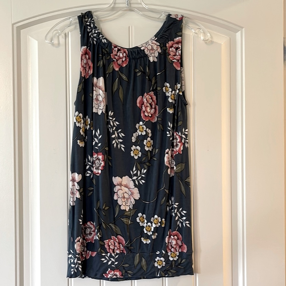 Loft, Small, Grey, floral, banded bottom